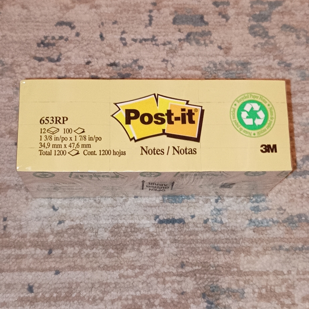 Vintage Post-It Notes Canary Yellow 2000 New Sealed